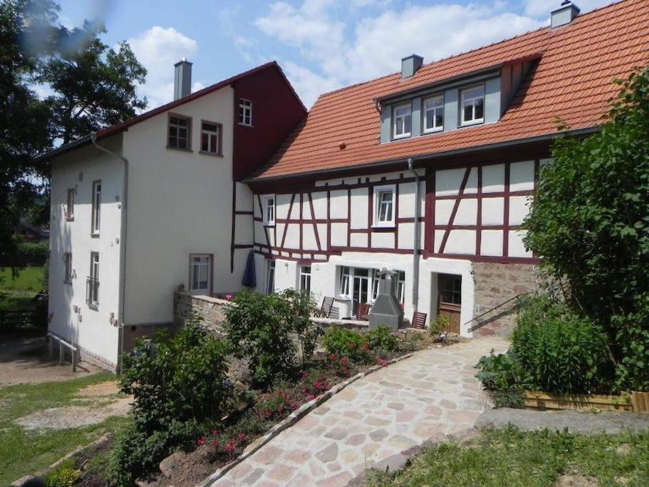 Ferienwohnung Tiererlebnishof Obermuehle Biebergemund Dış mekan fotoğraf
