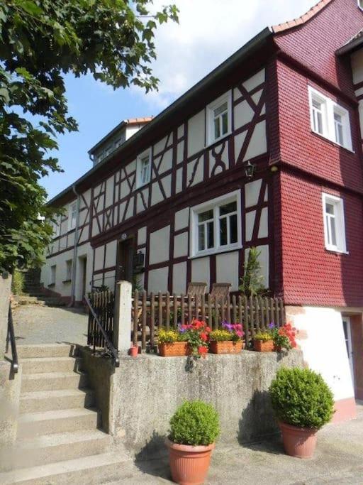 Ferienwohnung Tiererlebnishof Obermuehle Biebergemund Dış mekan fotoğraf