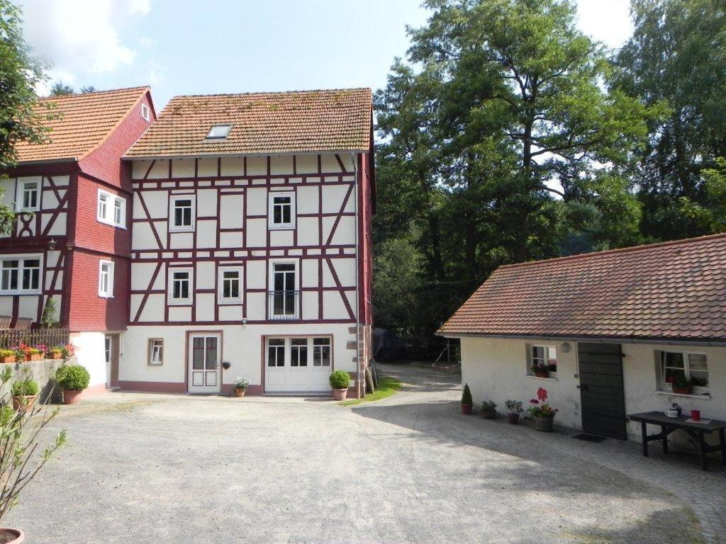 Ferienwohnung Tiererlebnishof Obermuehle Biebergemund Dış mekan fotoğraf